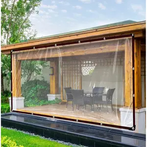 Clear Tarp  4x6 FT - Plastic Small Tarps Heavy Duty Cover for Patio Enclosures Winter Protection for  Gardens  and Patios