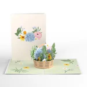 Hydrangea Basket Pop-Up Card