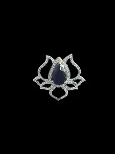 DJR143 LOTUS ring - blue ( READY TO SHIP )