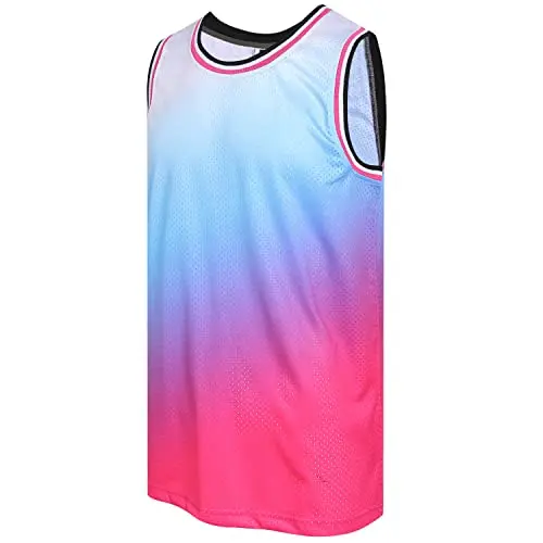 White/Light Blue/Pink Gradient Jersey