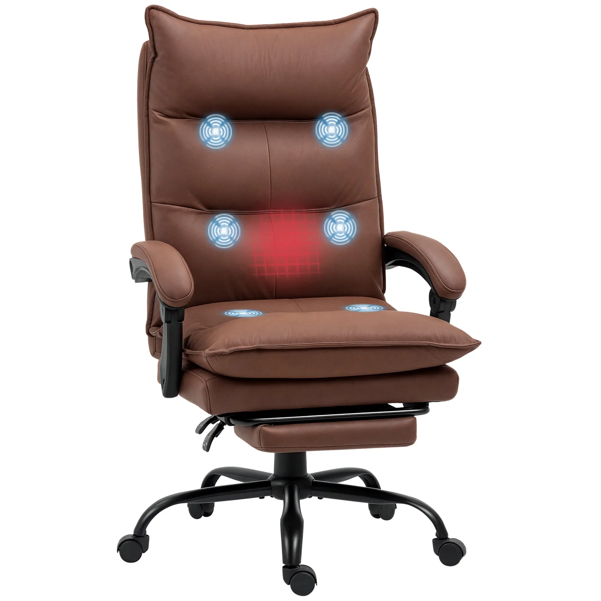 Brown, Double Padding, 155° Recline