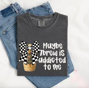 Comfort Colors Maybe 7brew Is Addicted To Me T-shirt, Iced Coffee Shirt, Coffee Lover Gifts, Summer Vibes Shirt