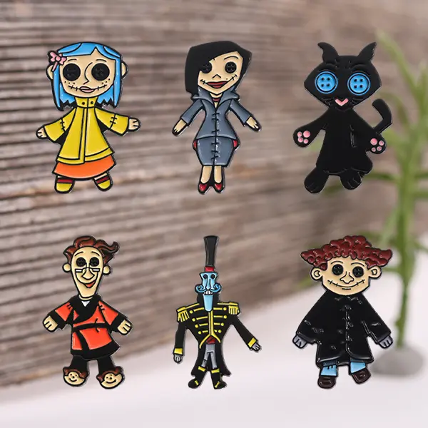 6PCS cartoon character alloy pins, suitable for decoration on backpacks and clothing, suitable for daily travel wear by men and women, exquisite gifts for family and friends, perfect as gifts outdoorfun