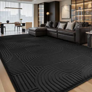 FAMVAL Super Soft Fluffy Area Rug for Bedroom and Living Room, Modern Geometric Non-Slip Plush Carpet, Pet Friendly Home Decor Rug summerwins