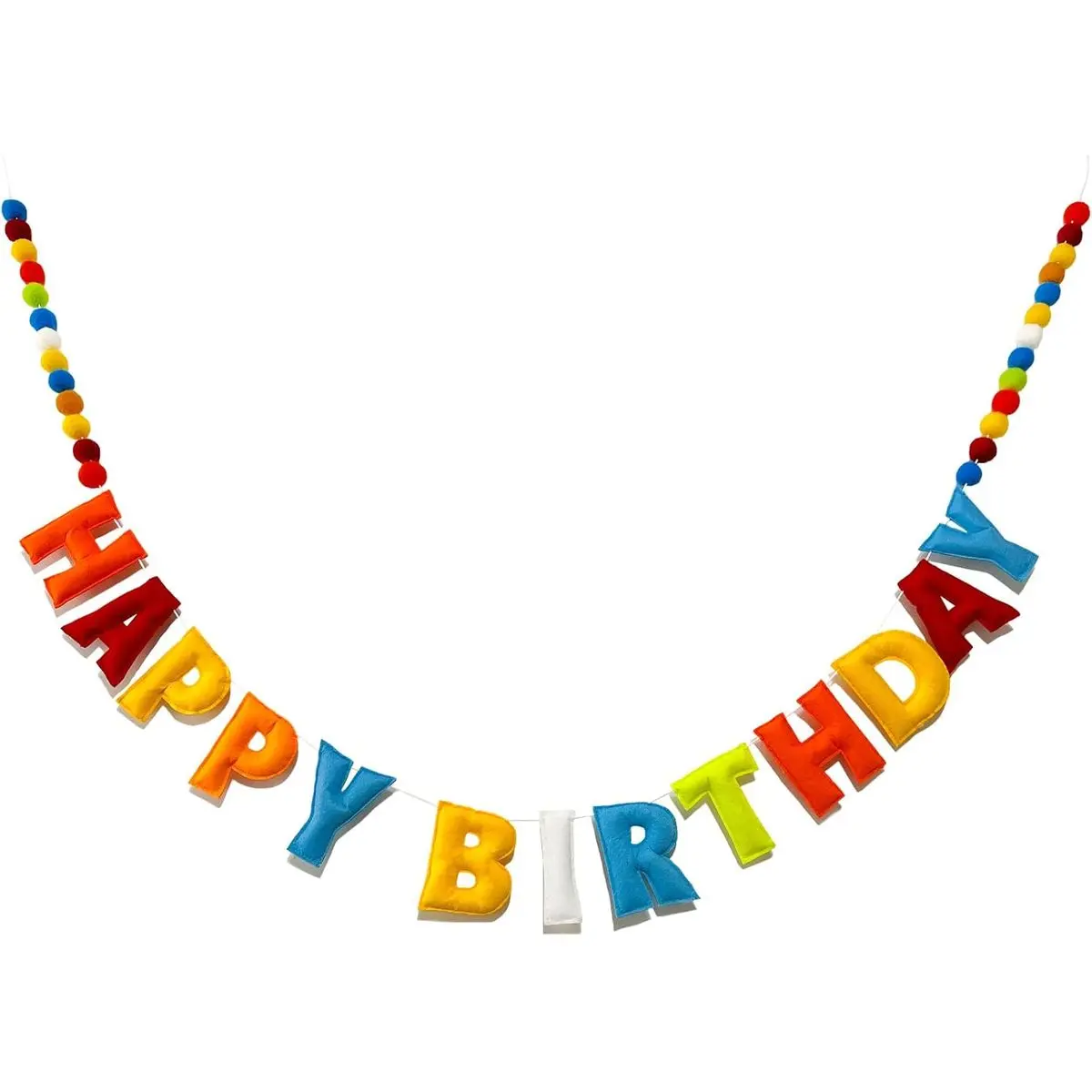 Rainbow-Colored Happy Birthday Banner