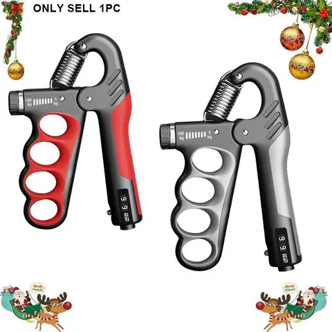 Adjustable Grip Strength Trainer, 5-100kg Manual Hand Grip Strengthener with LCD Screen, Home Gym Hand Grip Exercise Equipment, Home Workout Equipment, Hand Grip Exerciser, Home Workout Gear
