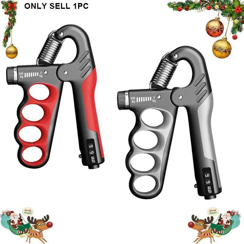 Adjustable Grip Strength Trainer, 5-100kg Manual Hand Grip Strengthener with LCD Screen, Home Gym Hand Grip Exercise Equipment, Home Workout Equipment, Hand Grip Exerciser, Home Workout Gear