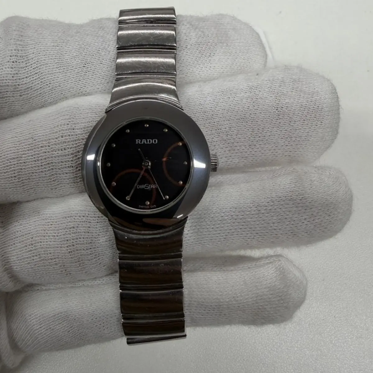 Pre-owned rado As Shown Shoulder Bags DiaStar Black Dial Stainless Steel Women’s Watch 15cm 13787