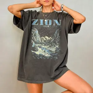 Comfort Colors Zion National Park Shirt, Retro Comfort Colors T-Shirt, Aesthetic Hiking Utah Tshirt, Oversized National Park Shirt, Vacation Graphic Tee
