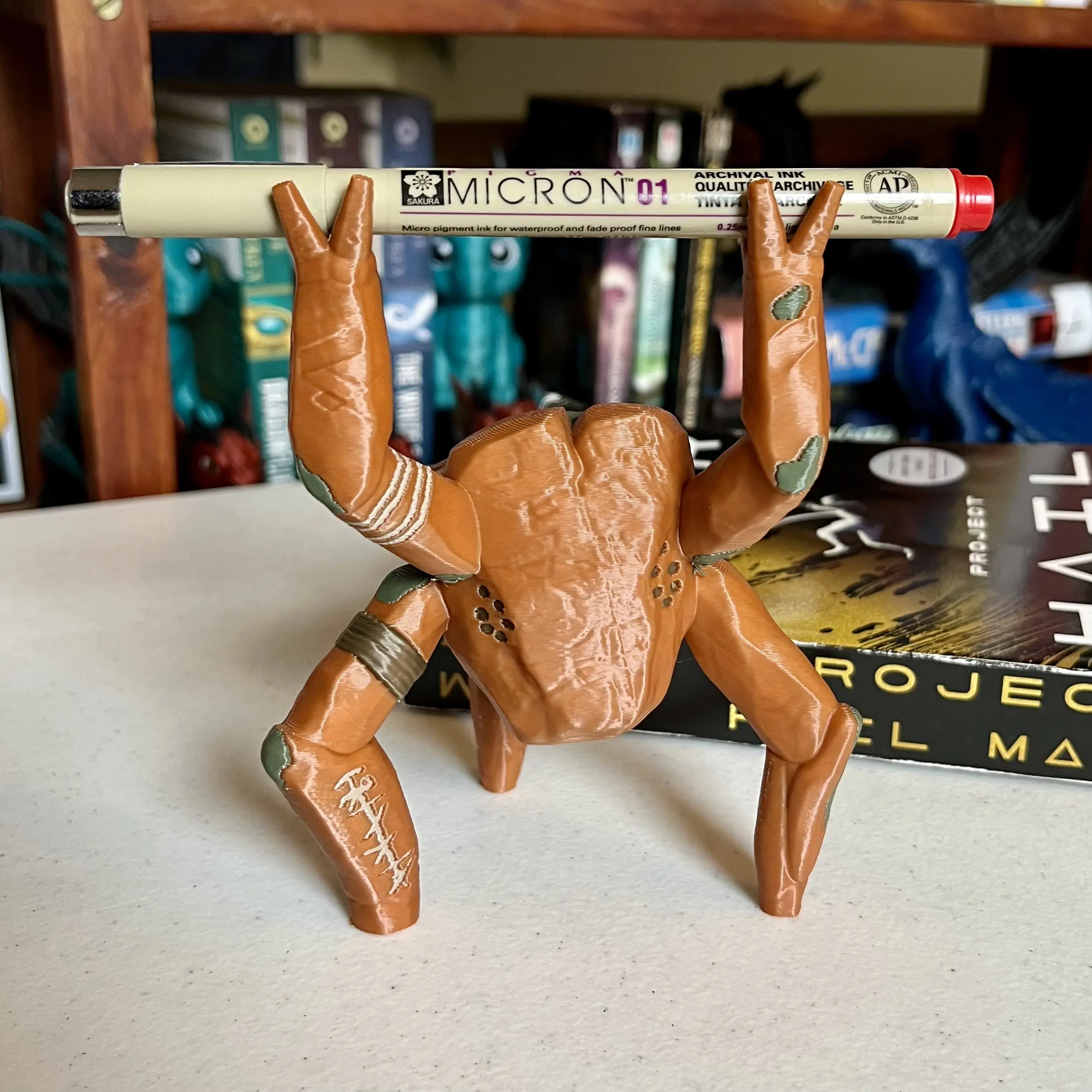 Movie Accurate Rocky the Alien Pen Holder Bookshelf Decor - Cute Rocky Based Lifeform Figure - 3D Printed Decor