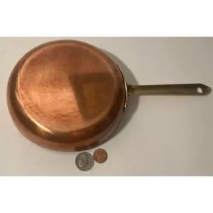 Vintage Metal Copper and Brass Frying Pan, Cooking, Use It, Kitchen Decor, Hanging Display, Quality, Heavy Duty