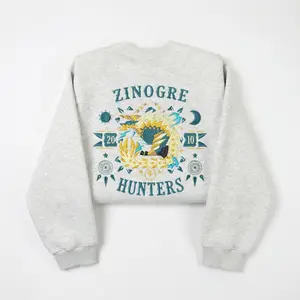 Zinogre Monster Hunter Hoodie, Thunder Wolf Wyvern Embroidered Sweatshirt, 2010 Legacy Gamer Gift.