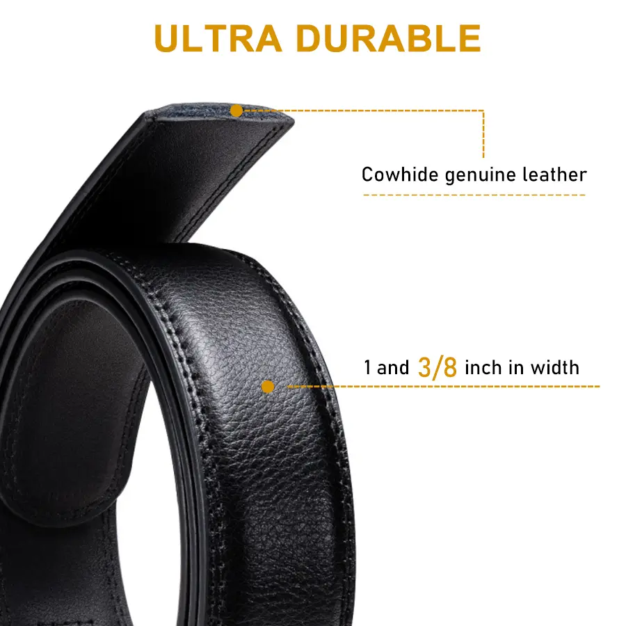 Ailisus Mens Belt Leather Easy Release Ratchet Belt for Business Casual Dress Belt with Adjustable Buckle For Mens Festival Gift SpringStatements Ailisus Mens Belt Leather Easy Release Ratchet Belt for Business Casual Dress Belt with Adjustable Buckle For Mens Festival Gift SpringStatements