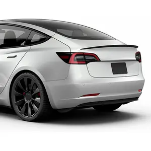 Rear Spoiler Wing Compatible with Tesla Model 3 2017-2023 Trunk Tail Rear Spoiler, Glossy Black Performance P Style