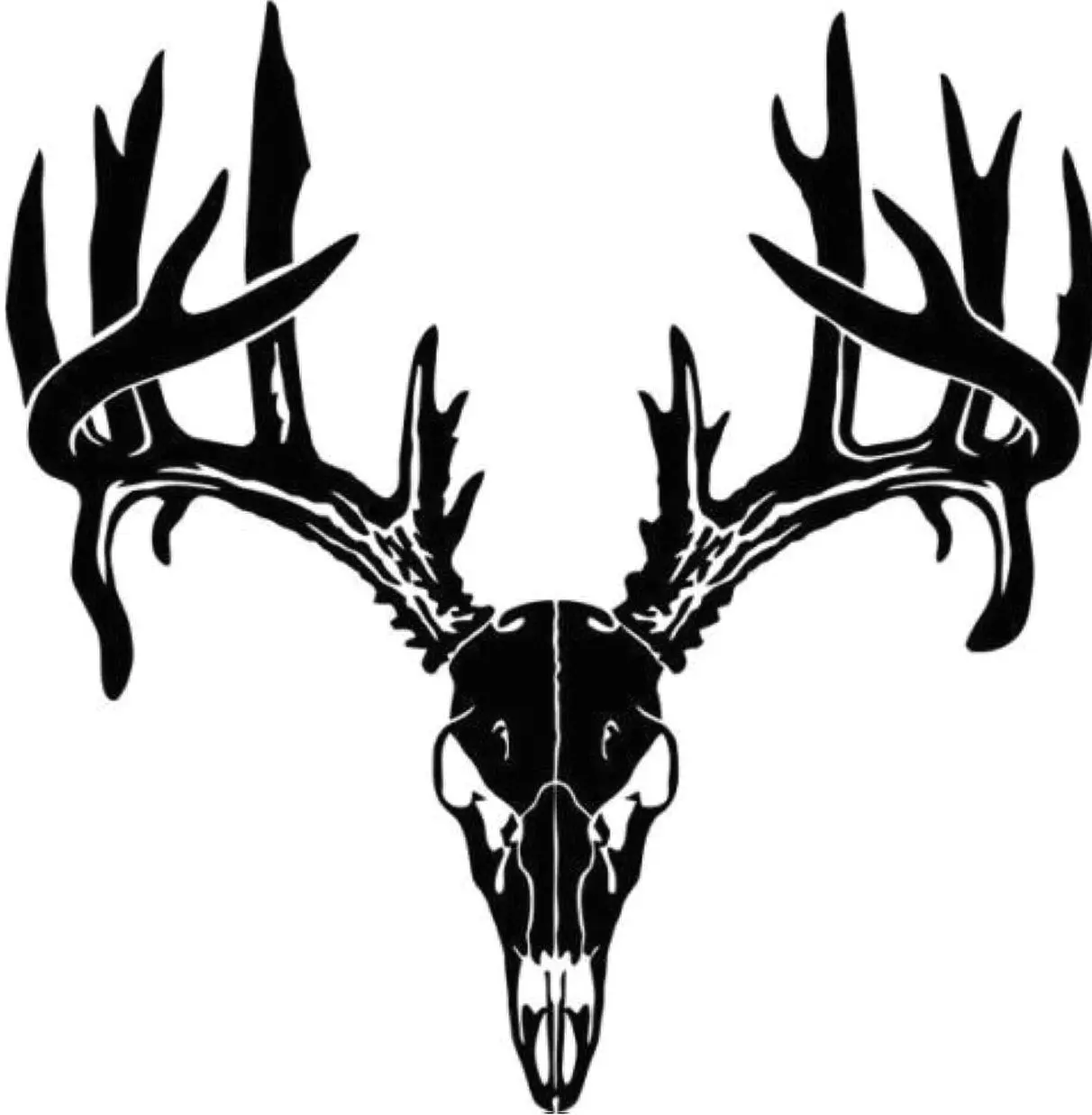 Deer Buck Skull Antlers Hunter Hunting Sportsman Car Truck Windows Decal Sticker - Die cut vinyl decal for windows, cars, trucks, tool boxes, laptops, MacBook - StickerLover Shop