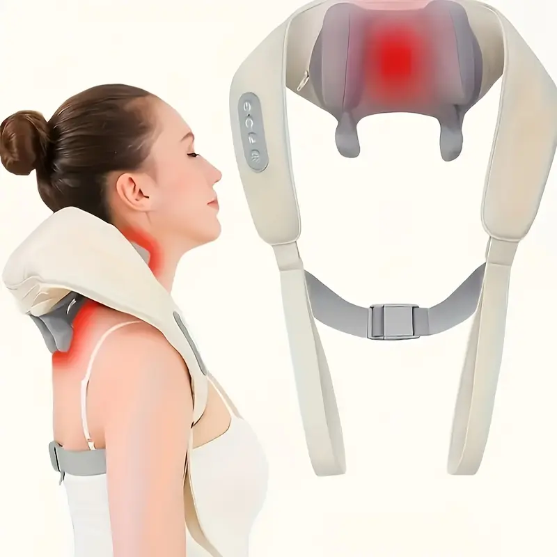 26W Multifunctional Heated Massage Shawl - USB Rechargeable, Ergonomic Design for Neck, Shoulder, Back, and Waist Relief, Adjustable Straps, Portable, Full Body Coverage | Comfort Wear | Durable Ergonomic Straps, Massage Tools