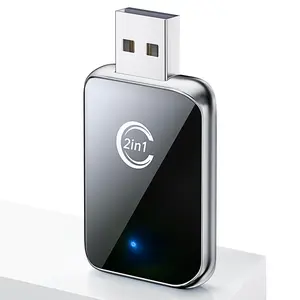 Wireless Carplay Adapter for iPhone, Convert Wired Carplay to Wireless, 2 in 1 Plug and Play Android Auto and Carplay Adapter for iOS 10 Android 11 and Above