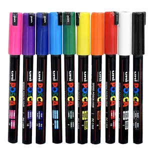 Posca Paint Marker Extra Fine PC1MR Set of 10 Classic Colors Uni Posca Markers for Art and Craft Projects
