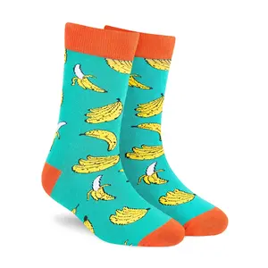 Banana Crew Socks | Single Pair, Fruity Fun, Cotton Comfort