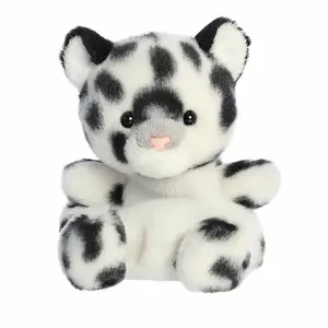Palm Pals Adorable Kaia Snow Leopard 5 inch White Mini Soft Plush Collectable Stuffed Animal