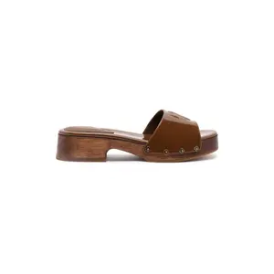 Zuzi Mule In Burnt Umber Patent Leather
