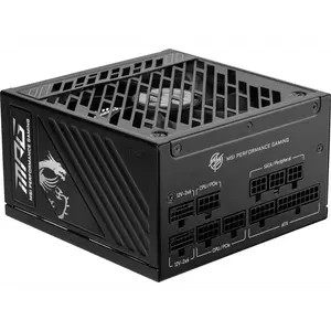 MSI - MPG A850GS PCIE5, 80+ Gold Full Modular Gaming PSU, 12V-2x6 Cable, 5080 5070 ATX 3.1 & PCIe 5.1 Ready. Embossed Jacket Cables. 850W Power Supply, 10 Year Warranty