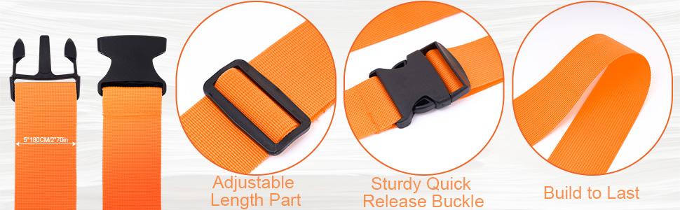 Waterproof Pvc Luggage Cover Set Includes 3 Transparent Luggage Covers and 3 Adjustable Luggage Straps, Suitable for 20, 24, and 28-Inch Suitcases.