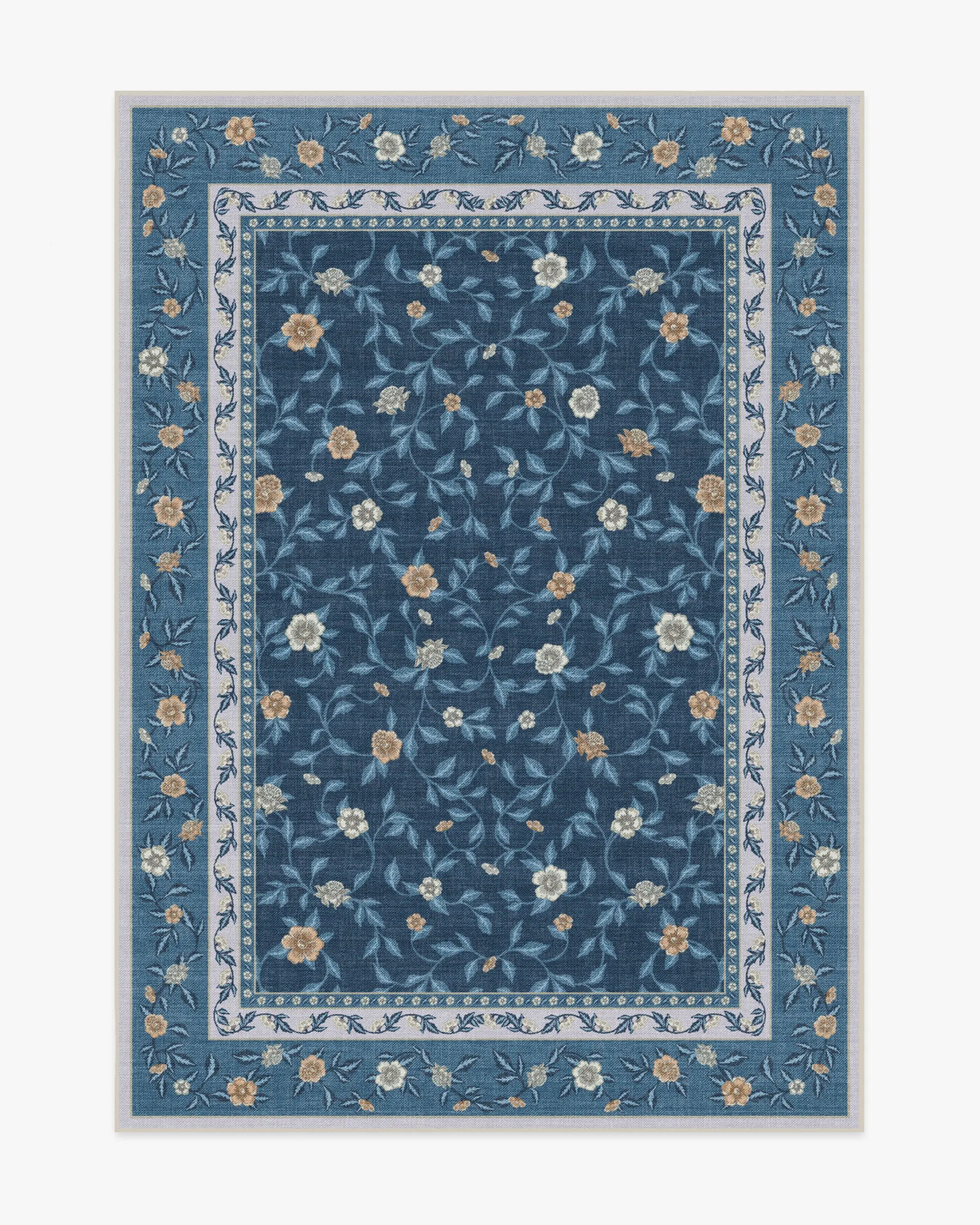 Della Blue & Ivory Outdoor Rug