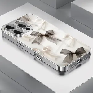 Elegant Butterfly Knot Design Phone Case, High-End Luxury Mobile Cover Protector, Trendy Anti-Dirt Protection for iPhone Models 16/15/14/13/12/11