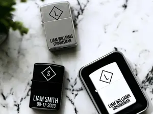 Groomsmen Gifts Personalized Lighter Case Monogram | Custom Lighter Case Bachelor Party | Cigar Lighter Case Valentines Gift for Him Husband