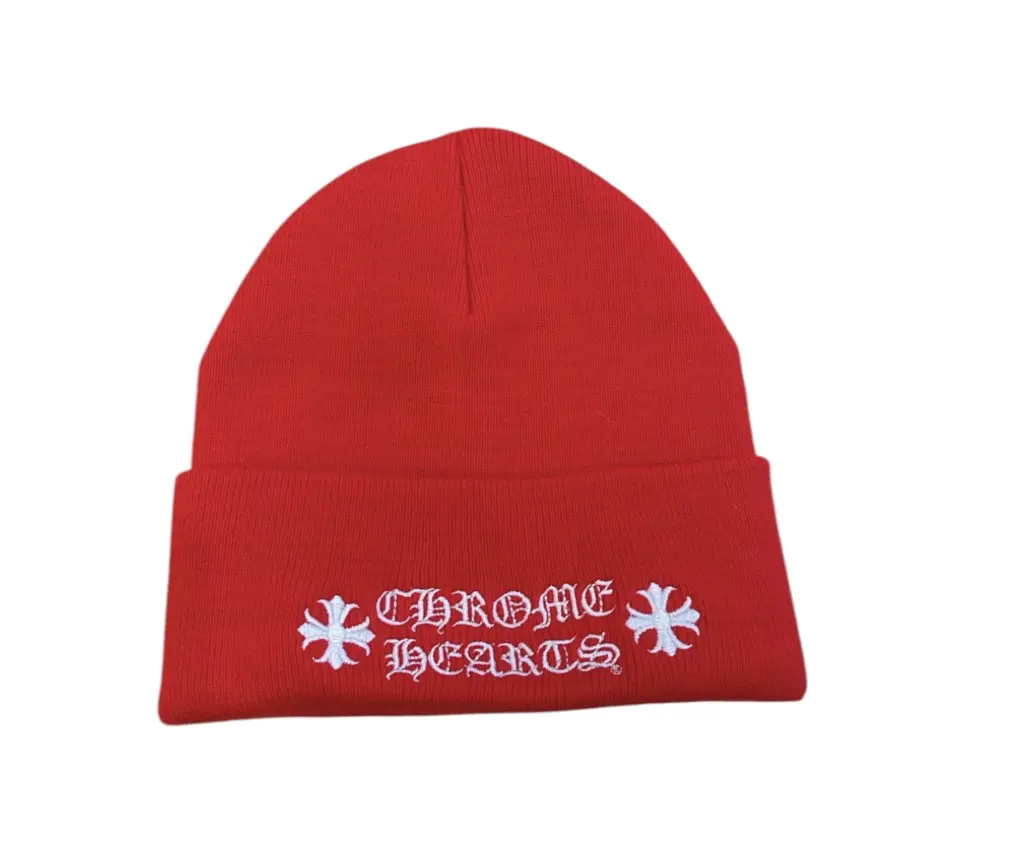 Chrome Hearts Red Beanie Chrome Hearts Red Beanie