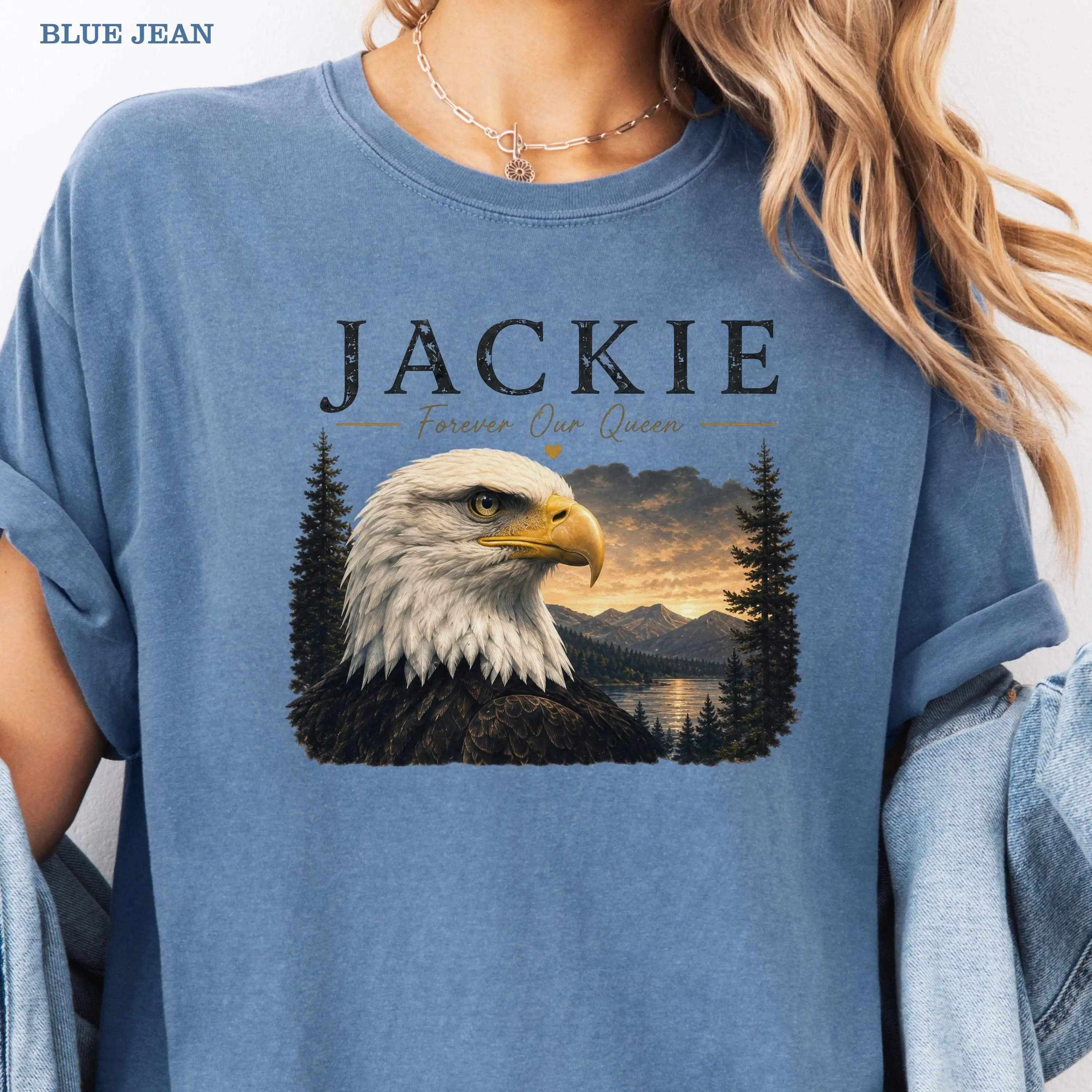 Jackie Forever Our Queen Shirt, Big Bear Bald Eagle Tribute Tee, Jackie Memorial Shirt, Eagle Lover Gift, Wildlife Remembrance T-Shirt Aren