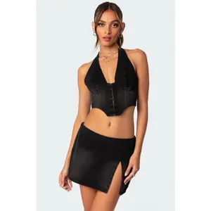 Katrina Lace Up Denim Corset Katrina Lace Up Denim Corset