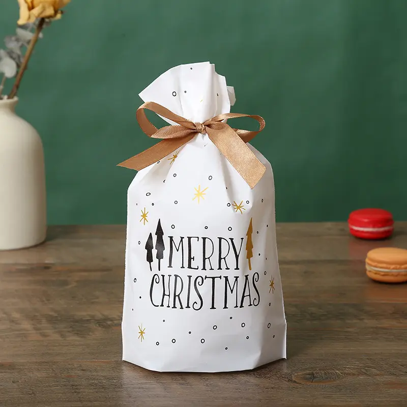 (50/pack); white Christmas; plastic