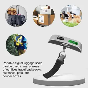 Portable Handheld Digital Luggage Scale, 110 Lbs Capacity, LCD Display, Battery Powered, Ideal for Travel & Home Use, Traveling Gadgets