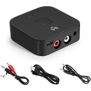 Bluetooth Receiver for Home Stereo RCA, 3.5mm AUX Wireless Audio Adapter for Home and Car Stereo System,NFC-Enabled