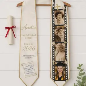 Personalized Photo Film Graduation Stole 2026, Custom Strip Style Sash Gift, Custom Graduation Sash Graduation Stole, Gift for Women, Men