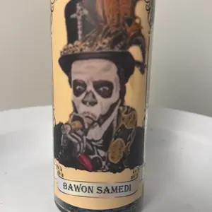 Bawon Samedi 7 Day Candle with Veve