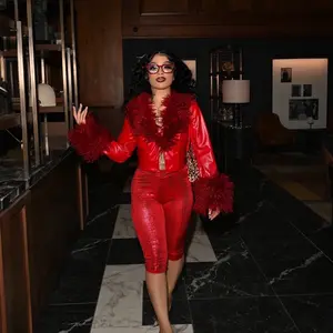 Like a boss baddie fur leather jacket