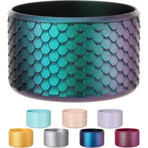 Silicone Boot for Stanley Cup 40/30/20 oz, Bottom Protector for Stanley IceFlow 20/30 oz and Hydroflask 12-24 oz, Mermaid Anti-Slip Bottle Bottom