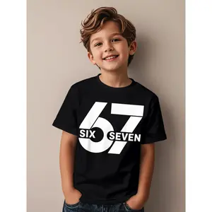 Listen Up Rizzlers This Sigma Has 67 Aura Energy Six Seven Funny Aesthetic Graphic Kid T-Shirt Cute Kid T Shirts Trendy Cool Tees Tops for Kid