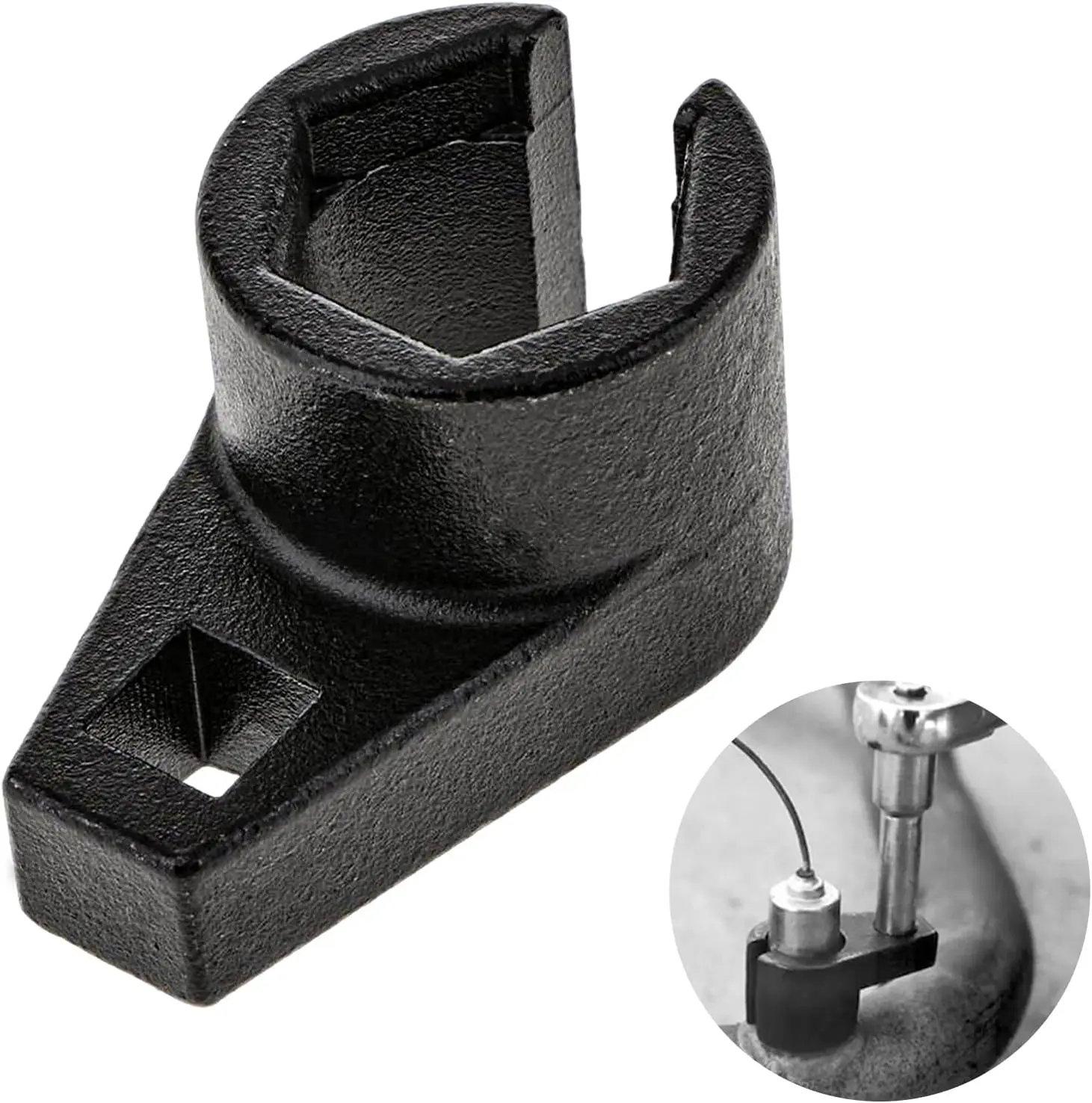 Oxygen Sensor Socket, 3/8-Inch Drive by 7/8-Inch 22mm Oxygen Sensor Socket Remover Tool, Low Profile Adapter Offset Wrench Automotive Wire Gate Accesses Sensors from Side