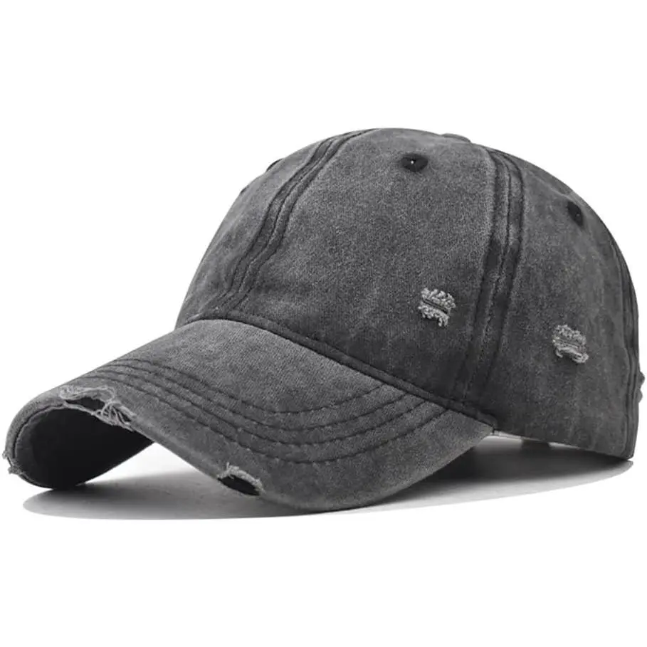 Classic Vintage Distressed Washed Cotton Baseball Cap, Adjustable Fit(Gift)