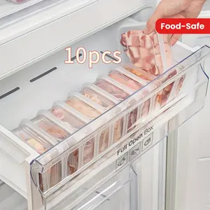 10pcs  Freezer Safe Food Storage Containers Reusable BPA Free Stackable Lunch Boxes with Lids for Meal Prep and Kitchen Organization