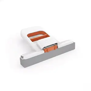 [Pack of Two]Mini Mop 2025 New Upgrade Portable Self-Squeezing Mop for Small Spaces Wet & Dry Use Orange Color with Sponge Included Ideal for Bathroom Kitchens and Desktop Glass Cleaning Pack of 2