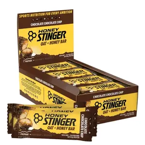 Honey Stinger Oat +Honey Bar Chocolate Chip Flavor Sweet Snack Protein Bite Peanut