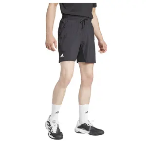 adidas Mens Pro 7 Inch Seersucker Shorts Tennis Casual Bottoms Casual - Black