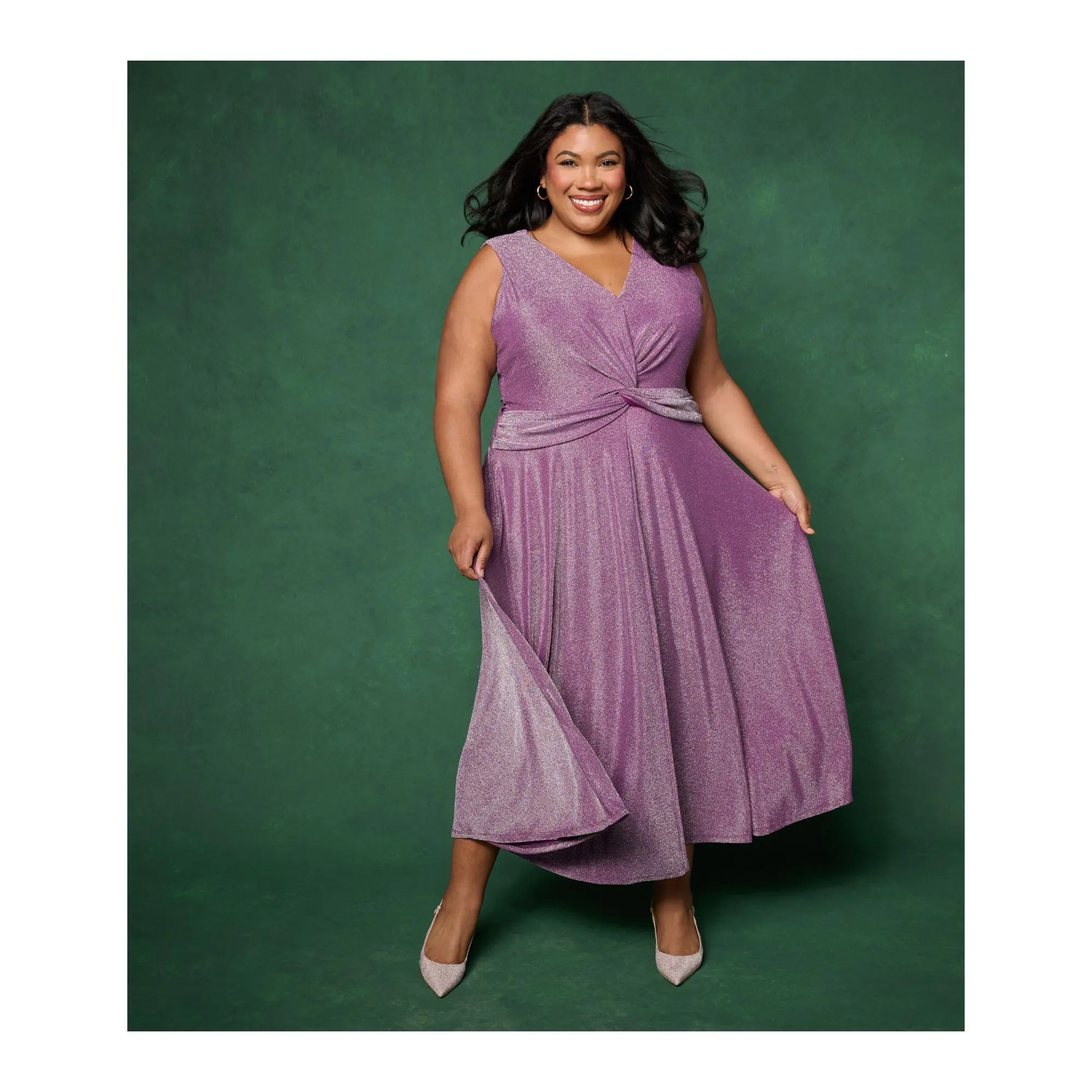 garden party wedding guest dresses DaisySilk Floral Silk Maxi Dress Long Sleeve A Line Dress Cream/Pink / L colour: hot-pink-high-low-frill-hem-v-neck-midi-dress Designed exclusively by Wedtrend KissProm Black odycon Sequined Size:UK 18/US 14/EU 46