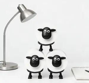 Cute 3D Printed Sheep Toilet Paper Holder 3PCS Set Funny Kitchen Roll Organizer Quirky Home Decor