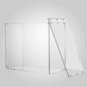 Elite Training Box Acrylic display box, Trade Card Box, stackable - ETB protective box, with strong magnetic opening and closing cover, 5mm +5mm thick acrylic material, compatible with Elite Training box
